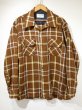 画像1: 70s JC PENNEY BROWN PLAID BOARD SHIRT STYLE WOOL BOX SHIRT (1)