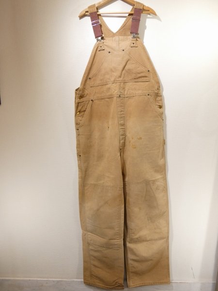 画像1: 70s Carhartt DOUBLE KNEE BROWN DUCK OVERALL  (1)