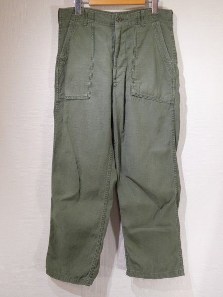 画像1: 60s '68 US ARMY OG-107 UTILITY BAKER PANTS  (1)