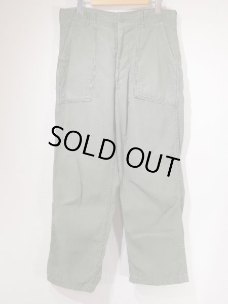 画像1: 60s '68 US ARMY OG-107 UTILITY BAKER PANTS  (1)