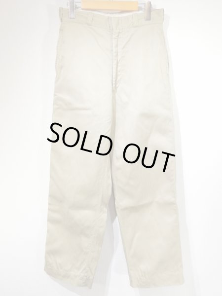 画像1: 60s US ARMY COTTON UNIFORM TWILL CHINO TROUSERS PANTS  (1)