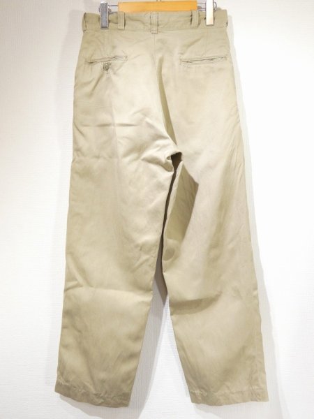 画像2: 60s US ARMY COTTON UNIFORM TWILL CHINO TROUSERS PANTS  (2)