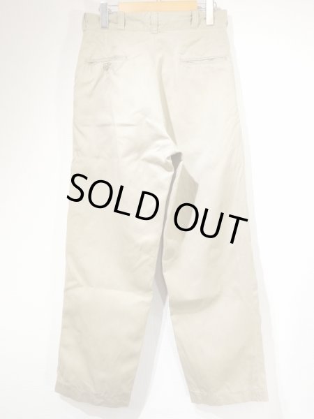 画像2: 60s US ARMY COTTON UNIFORM TWILL CHINO TROUSERS PANTS  (2)