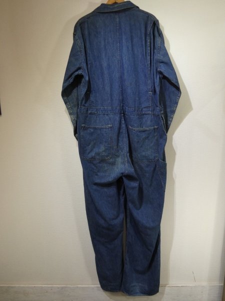 画像2: 50s BLUE TOP DENIM COVERALL ALL IN ONE (2)