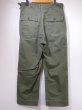 画像2: 60s '61 US ARMY OG-107 COTTON SATEEN UTILITY TROUSERS BAKER PANTS 1st LATE TYPE (2)