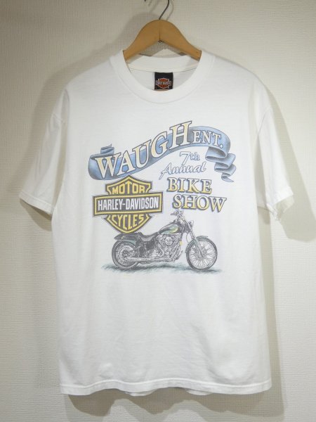画像1: 90s HARLEY DAVIDSON OFFICIAL DEALER SHOP BOTH SIDE PRINT T-SHIRT (1)