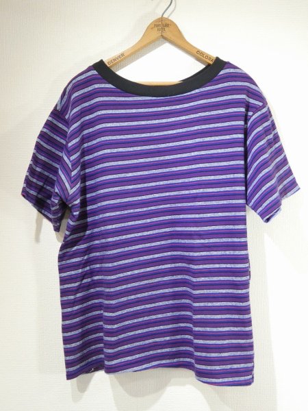 画像1: 80s H＆H FASHIONS MULTI BORDER T-SHIRT MADE IN USA (1)