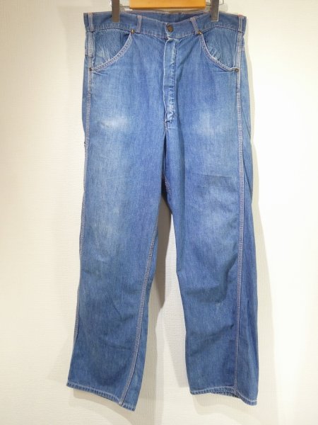 画像1: 60s BLUE TOP DENIM PAINTER WORK PANTS (1)