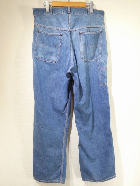画像2: 60s BLUE TOP DENIM PAINTER WORK PANTS (2)