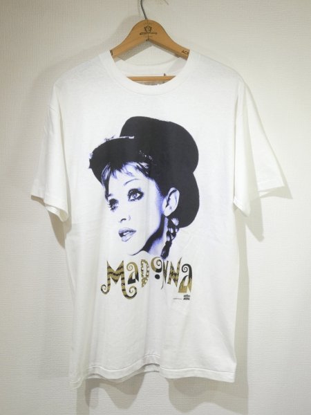 画像1: 90s Hanes MADONNA The Girlie Show WORLD TOUR BAND T-SHIRT  (1)