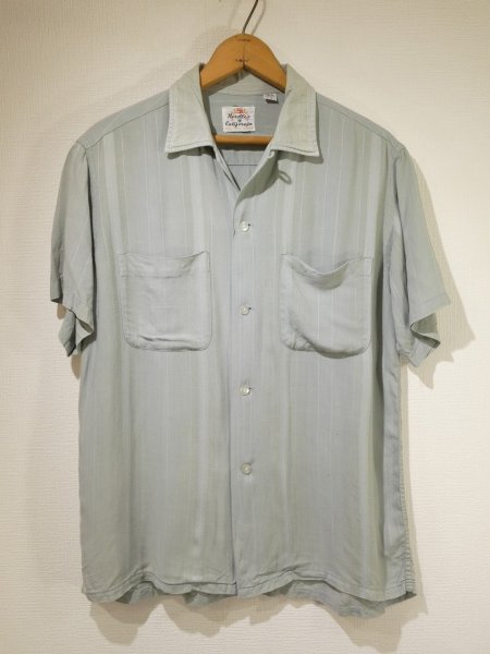 画像1: 60s Needles of California MULTI STRIPE RAYON S/S SHIRT (1)