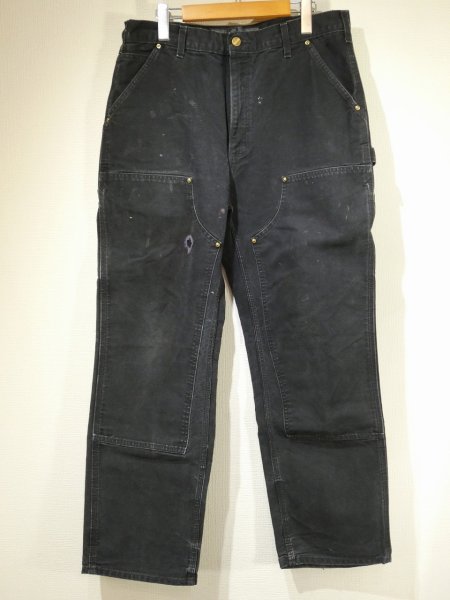 画像1: 20s Carhartt DOUBLE KNEE BLACK DUCK PAINTER WORK PANTS MADE IN USA (1)