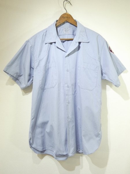 画像1: 60s SIMPSON'S POST OFFICE WORK SHIRTS with SHOULDER PATCH (1)