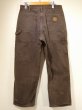 画像2: 20s Carhartt DOUBLE KNEE DARK BROWN DUCK PAINTER WORK PANTS  (2)