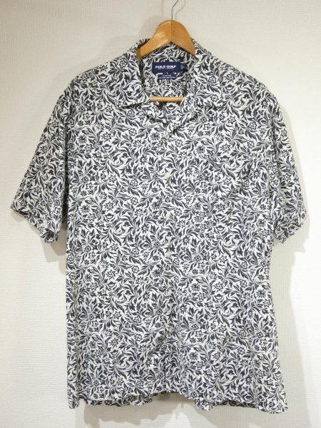 画像1: 90s 00s Ralph Lauren POLO GOLF CLAYTON OPEN COLLAR  S/S SHIRT (1)