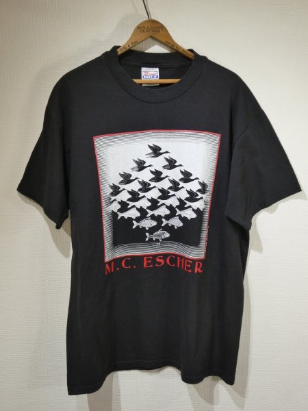 画像1: 90s Hanes M.C.ESCHER SKY& WATER ART PRINT T-SHIRT (1)