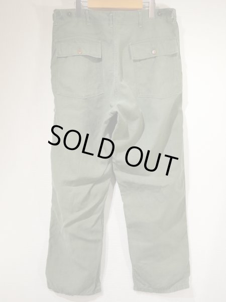 画像2: 50s US ARMY OG-107 COTTON SATEEN UTILITY TROUSERS BAKER PANTS 1st (2)