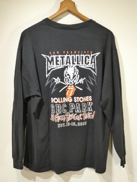 画像2: 00s The Rolling Stones × METALLICA A Bigger Bang Tour BAND L/S T-SHIRT (2)