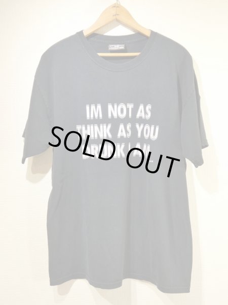 画像1: 00s STEVE & BARRY'S MOTION TEXT PRINT T-SHIRT (1)