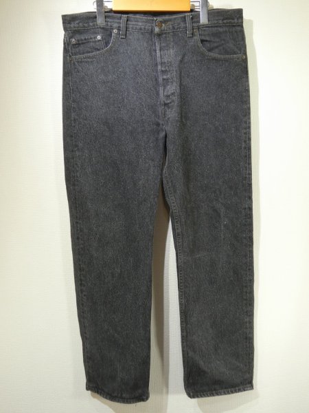 画像1: 80s Levi's 501- 0658 YARN DYED BLACK DENIM PANTS W36L30 MADE IN USA (1)