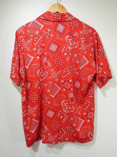 画像2: 70s Bellcraft BANDANA  ALL OVER PATTERN S/S SHIRT (2)
