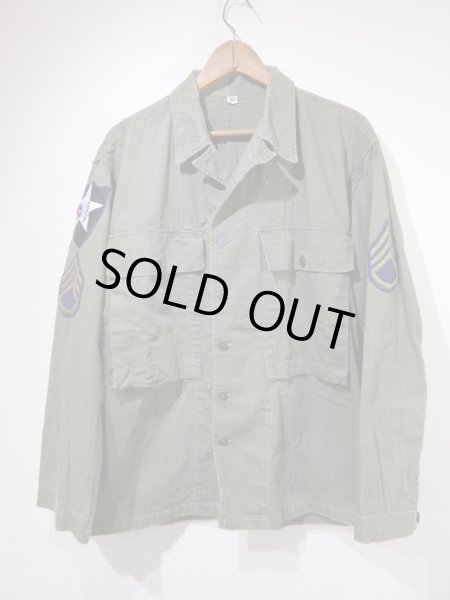 画像1: 40s US ARMY M-43 HBT UTILITY JACKET with PATCH (1)