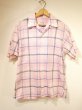 画像1: 50s Voyager SPORTSTER by Enro PINK×GRAY PLAID OPEN COLLAR S/S SHIRT (1)