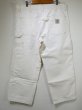 画像2: 80s 90s Carhartt DOUBLE KNEE COTTON PAINTER WORK PANTS WHITE (2)