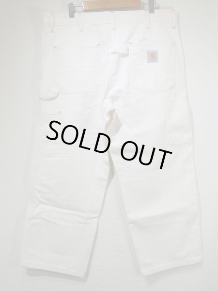 画像2: 80s 90s Carhartt DOUBLE KNEE COTTON PAINTER WORK PANTS WHITE (2)