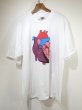 画像1: 90s FRUIT OF THE LOOM PeaceHealth CARDIAC PRINT T-SHIRT DEAD STOCK (1)