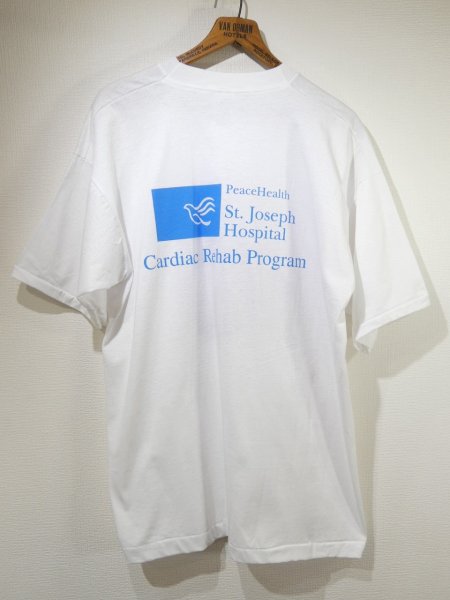画像2: 90s FRUIT OF THE LOOM PeaceHealth CARDIAC PRINT T-SHIRT DEAD STOCK (2)