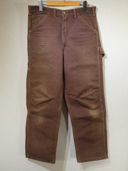 画像1: 60s Carter's Watch the Wear DARK BROWN DUCK PAINTER WORK PANTS (1)