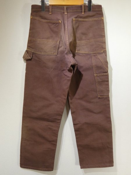 画像2: 60s Carter's Watch the Wear DARK BROWN DUCK PAINTER WORK PANTS (2)