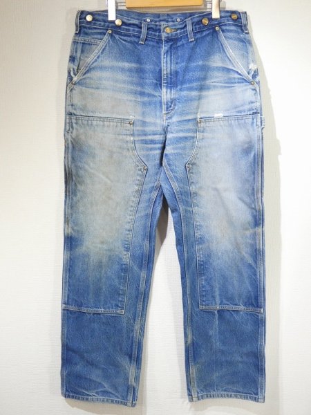 画像1: 10s Carhartt DOUBLE KNEE DENIM PAINTER WORK PANTS (1)