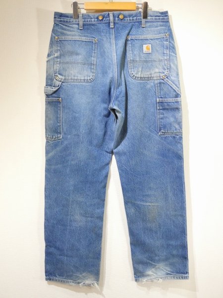 画像2: 10s Carhartt DOUBLE KNEE DENIM PAINTER WORK PANTS (2)