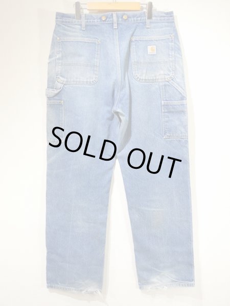 画像2: 10s Carhartt DOUBLE KNEE DENIM PAINTER WORK PANTS (2)