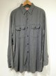 画像1: 50s POWR HOUSE SALT&PAPER BLACK CHAMBRAY SHIRT with ELBOW PATCH (1)