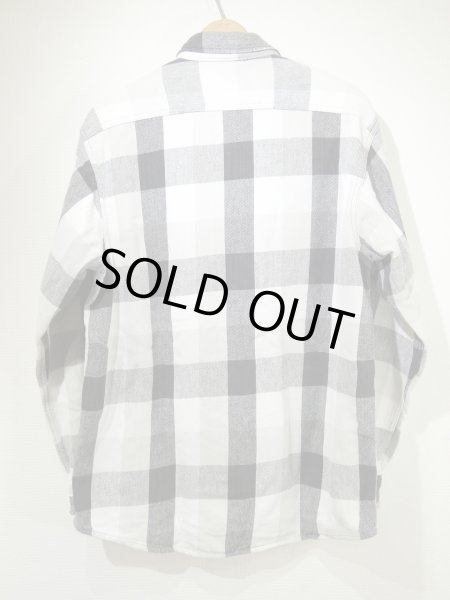 画像2: 90s DAKOTA MONOTONE PLAID HEAVY FLANNEL SHIRT (2)