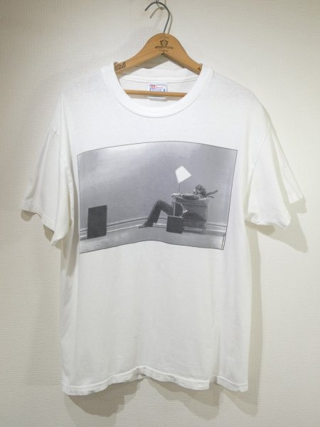 画像1: 90s Hanes STEVE STEIGMAN Blown Away Man ART PHOTO T-SHIRT (1)