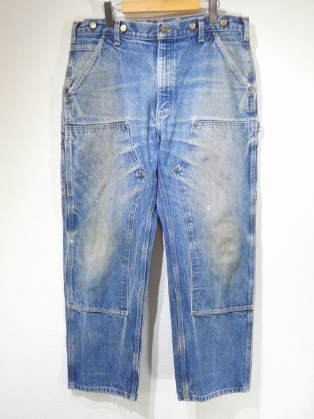 画像1: 10s Carhartt DOUBLE KNEE DENIM PAINTER WORK PANTS (1)
