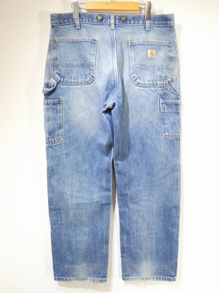 画像2: 10s Carhartt DOUBLE KNEE DENIM PAINTER WORK PANTS (2)