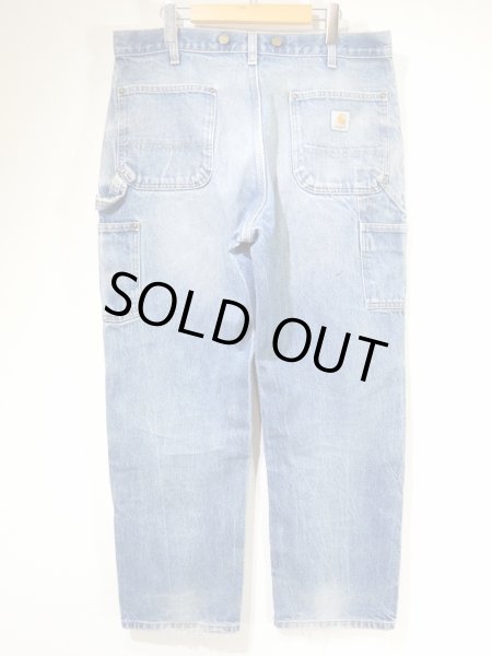 画像2: 10s Carhartt DOUBLE KNEE DENIM PAINTER WORK PANTS (2)