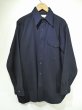 画像1: 40s US COAST GUARD USCG CPO BLUE FLANNEL SHIRT DEAD STOCK (1)
