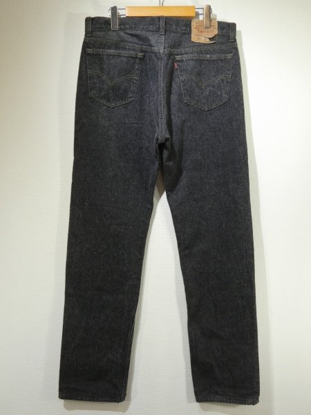 画像2: 90s Levi's 501- 0658 YARN DYED BLACK DENIM PANTS W36L3４ MADE IN USA (2)