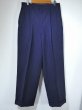 画像1: 50s UNKNOWN TWO TUCK STRIPE WOOL SLACKS PANTS DEAD STOCK (1)
