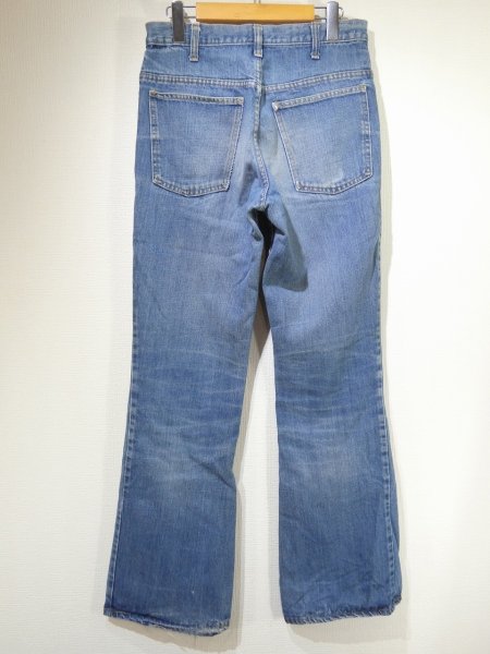 画像2: 70s UNKNOWN FLARE BOOTS CUT DENIM PANTS (2)