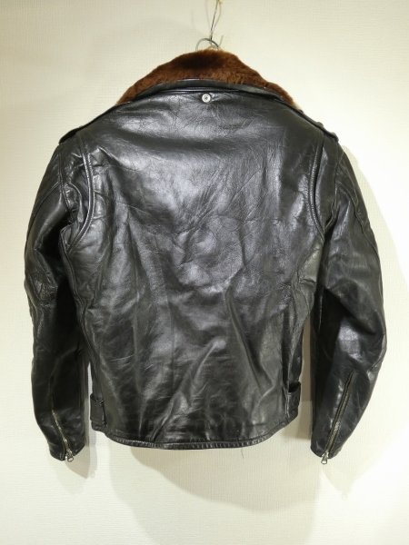 画像2: 50s Rich Sher HORSE HIDE DOUBLE RIDERS MOTOCYCLE JACKET (2)