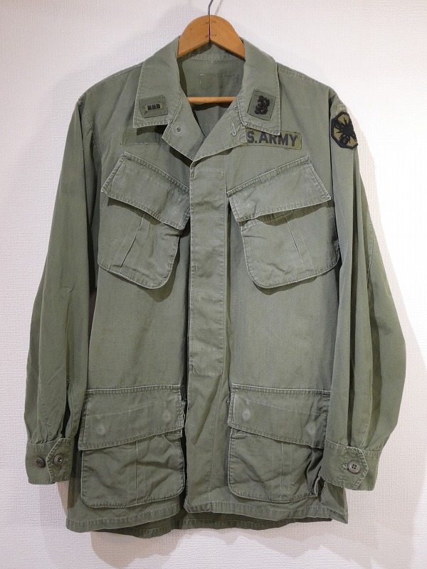 60's '68 US ARMY RIP STOP JUNGLE FATIGUE JACKET 4th TYPE S-R