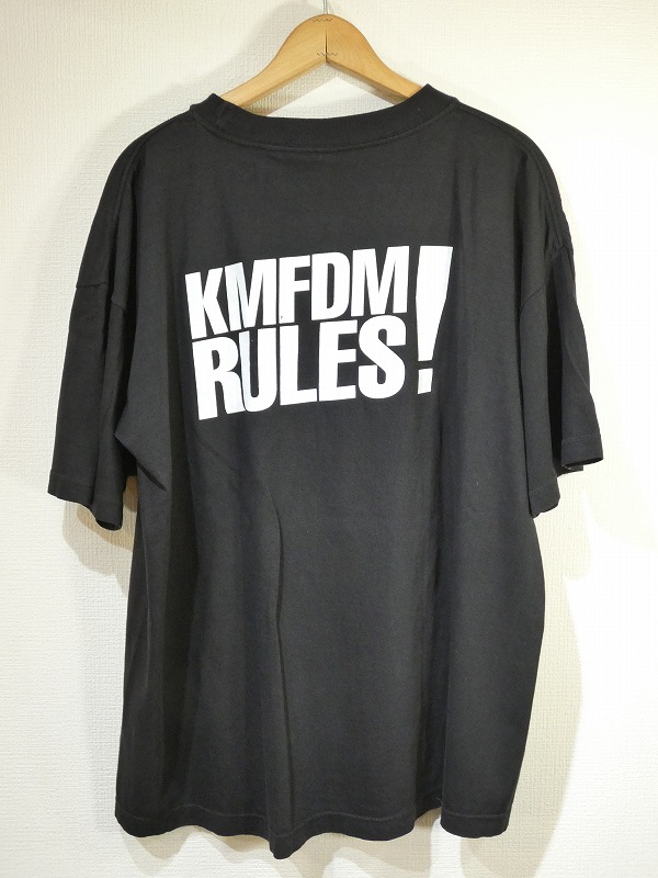 90's KMFDM RULES BAND ROCK T-SHIRT DEAD STOCK