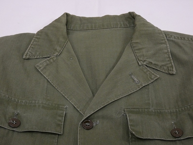 50s US ARMY OD-7 HBT HERRINGBONE UTILITY SHIRT JACKET - RICUR 50s US ARMY OD-7 HBT HERRINGBONE UTILITY SHIRT JACKET - RICUR